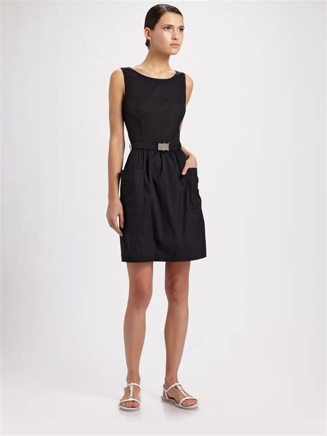 prada black dress.